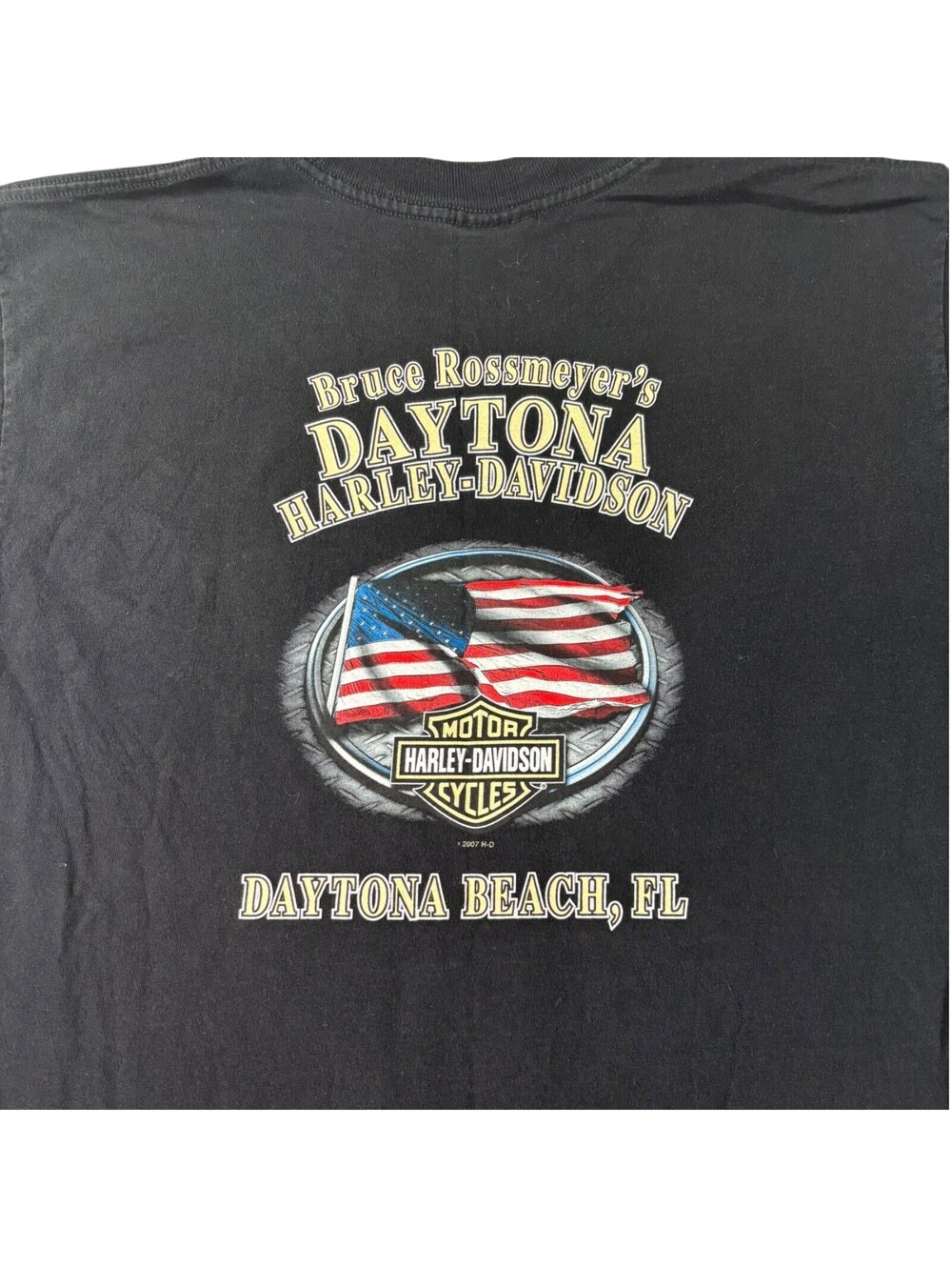 Vintage Harley Davidson T Shirt Mens XL Black Daytona Bruce Rossmeyer USA Made - Picture 4 of 8